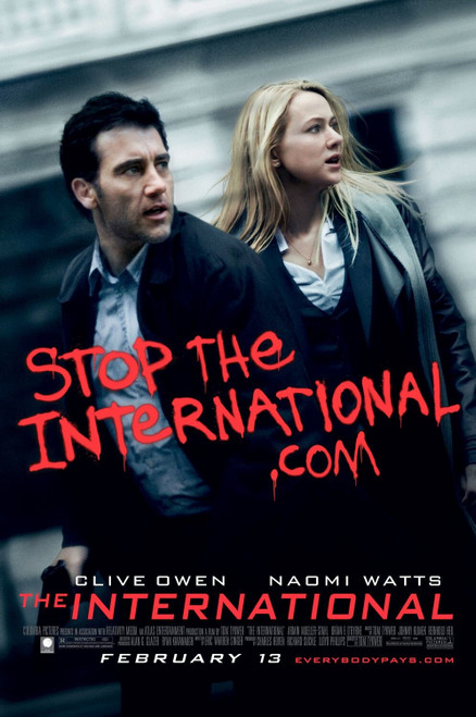 The International (2009)_4 Poster Canvas Movie Film Print A0 A1 A2 A3 A4 A5 A6 A