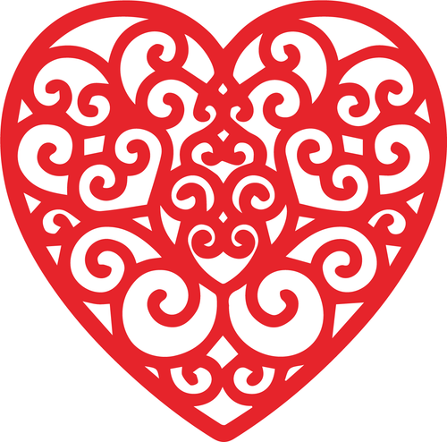 Heart ornament3 color Poster Canvas Movie Film Print A0 A1 A2 A3 A4 A5 A6 Art Wa