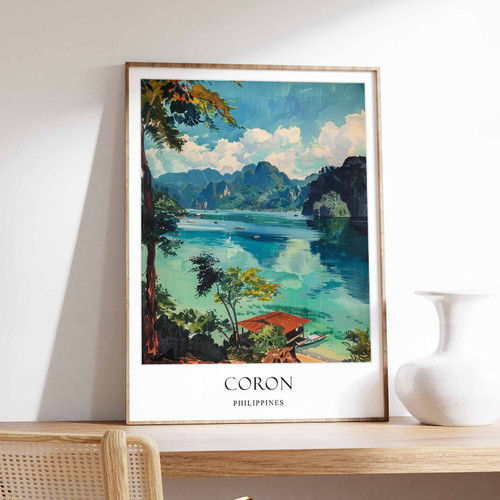 10_Coron Poster, Palawan Poster, Philippines Poster, Asian Poster, Coron Palawa
