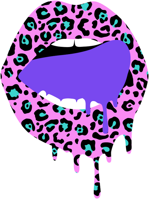 Leopard Lips Tongue Dripp Poster Canvas Movie Film Print A0 A1 A2 A3 A4 A5 A6 Ar