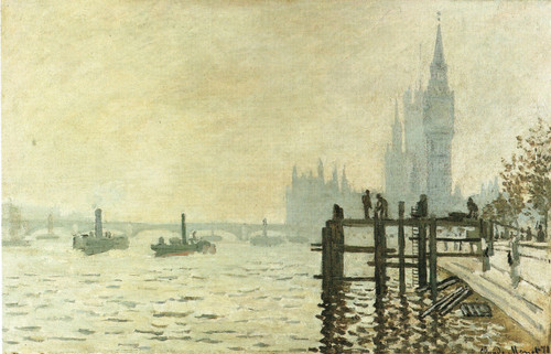 Monet- The Thames Below Westminster Poster Canvas Movie Film Print A0 A1 A2 A3 A