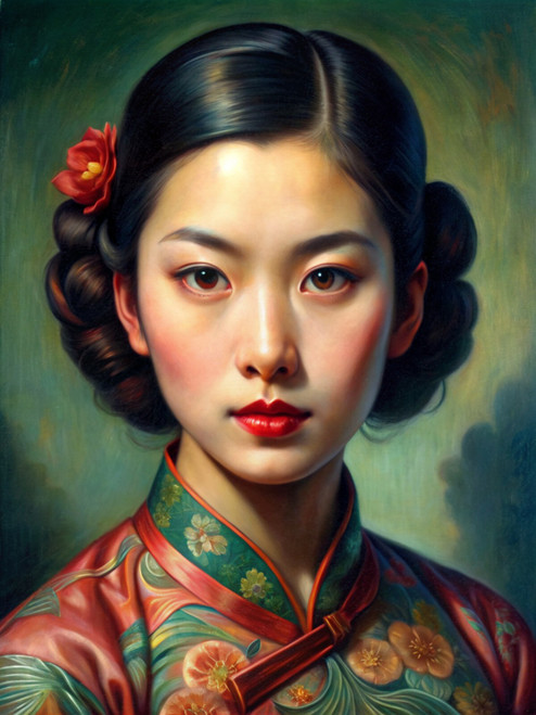 chinese-girl-by-tretchikoff (2) Poster Canvas Movie Film Print A0 A1 A2 A3 A4 A5