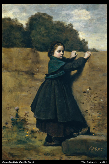 jean-baptiste-camille-corot--the-curious-little-girl_13457394493_o(1) Poster Can