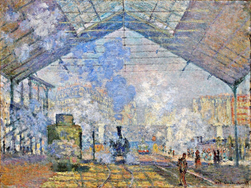 Claude Monet - La Gare saint Lazare Poster Canvas Movie Film Print A0 A1 A2 A3 A