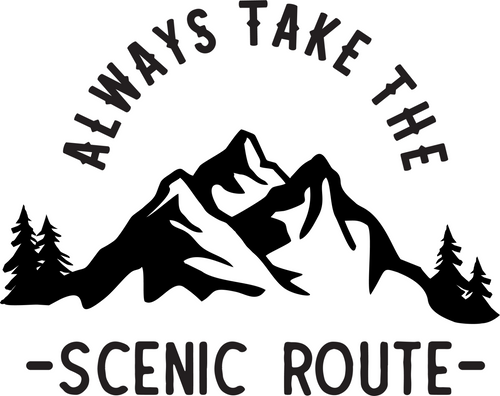 always take the scenic route Poster Canvas Movie Film Print A0 A1 A2 A3 A4 A5 A6