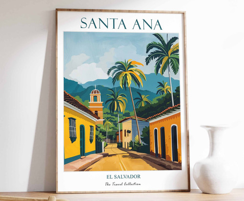 1_Santa Ana Print, Santa Ana Travel Poster, El Salvador Travel Poster, Caribbean