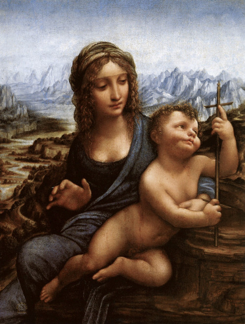 Leonardo da Vinci - The Lansdowne Madonna Art Gallery Poster Canvas Print Wall D