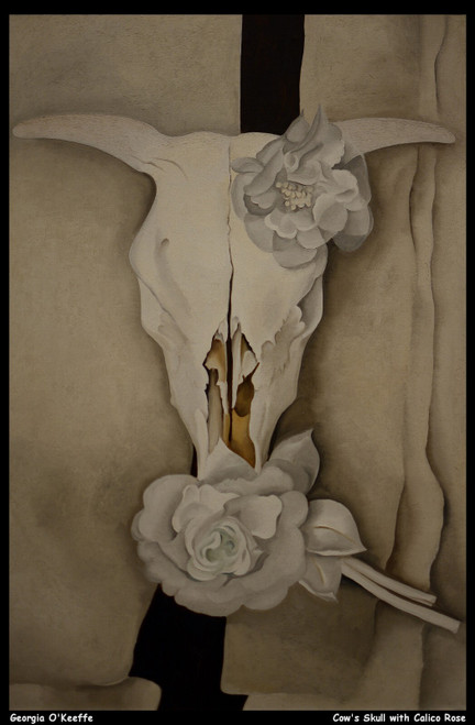 georgia-okeeffe---cows-skull-with-calico-rose--jpb_18393268370_o(1) Poster Canva
