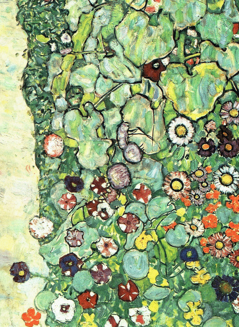 Gustav Klimt - Detail of Garden Path with Chicken 1916 Poster Canvas Movie Film