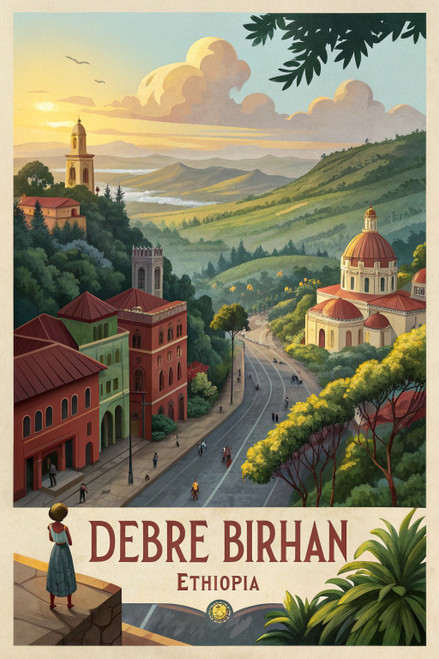 Mesmerizing Debre Birhan Ethiopia Travel Poster - Captivating Cityscape Art Prin