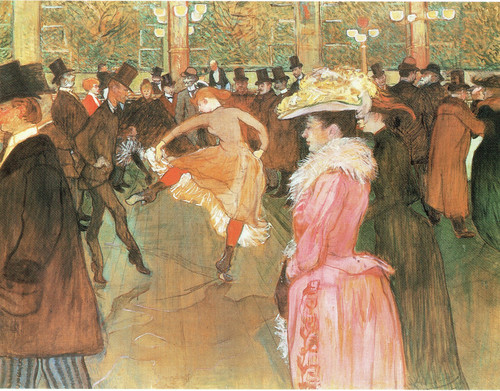 Henri de Toulouse-Lautrec- At the Moulin Rouge-The Dance 1890 Poster Canvas Movi