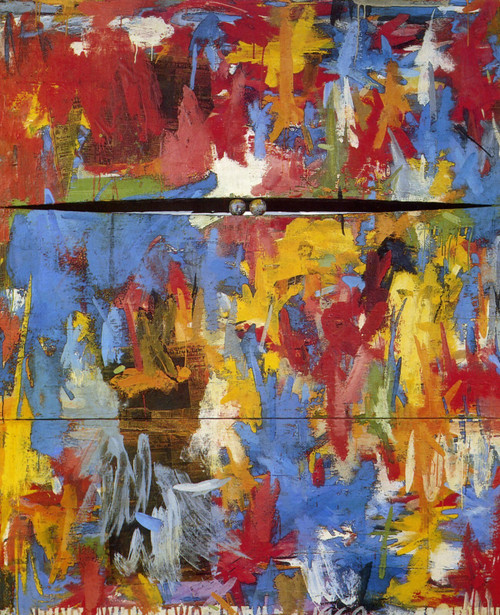 1960 Jasper Johns Peinture avec deux balles Painting with two balls American pai
