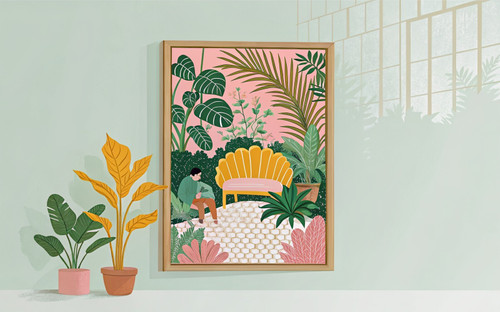 The Mustard Chair Home Botanical House Plant Art Print - Unframed A6 A5 A4 A3 A2