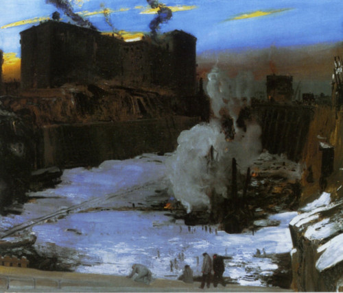 1909 George Bellows Les Excavations pour la Pennsylvania Station Pennsylvania St