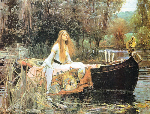 Jw_08_The Lady of Shalott_1888_J.W.Waterhouse_sqs Poster Canvas Movie Film Print
