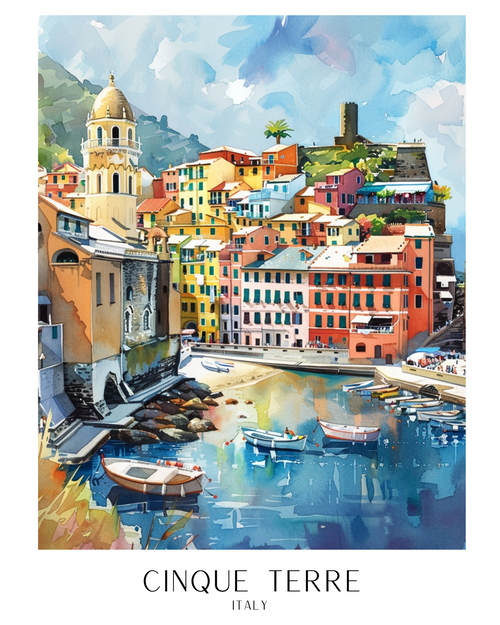 cinque terre Poster Canvas Travel Holiday Trip Print Turism A0 A1 A2 A3 A4 A5 A6