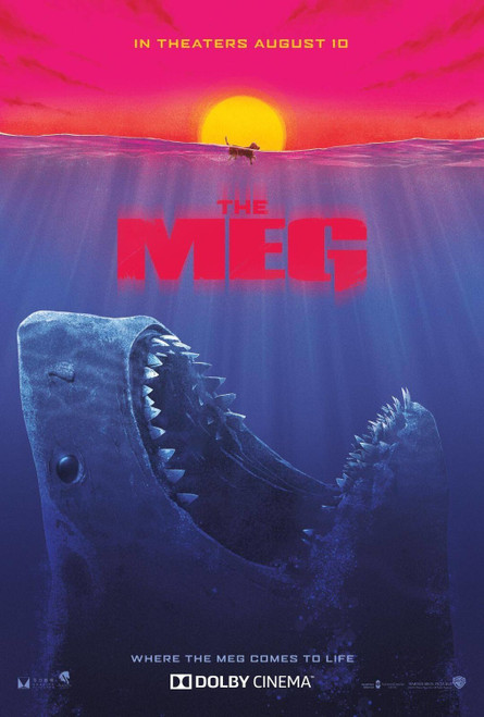 The Meg (2018)_9 Poster Canvas Movie Film Print A0 A1 A2 A3 A4 A5 A6 Art Wall De