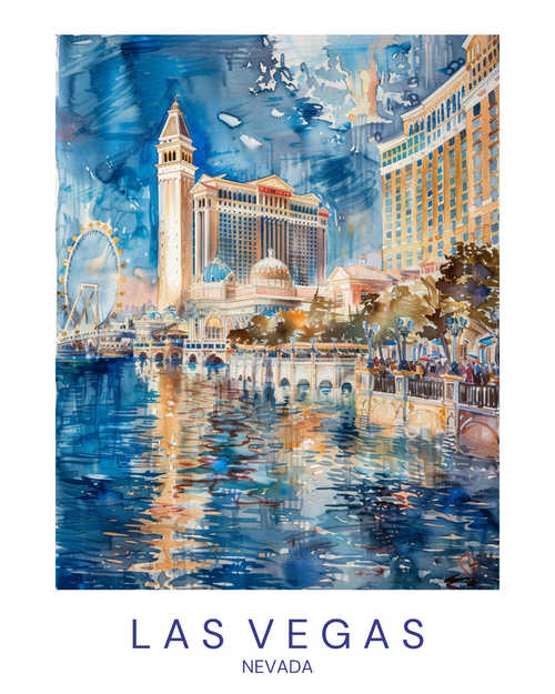 Las Vegas (7) Poster Canvas Travel Holiday Trip Print Turism A0 A1 A2 A3 A4 A5 A