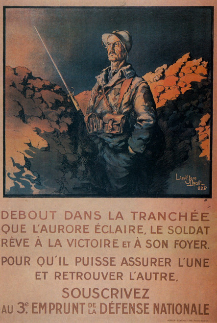 1917 Jean Droit Souscrivez au 3e emprunt de la Défense nationale, Post Art Gal