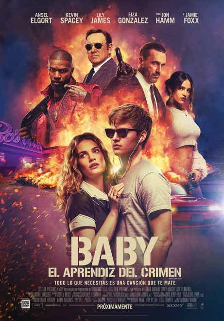 Baby Driver (2017)_4 Movie Film Poster Canvas iconic design