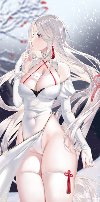 Shenhe Ice Queen Anime E Girl Poster Canvas Movie Film Print A0 A1 A2 A3 A4 A5 A