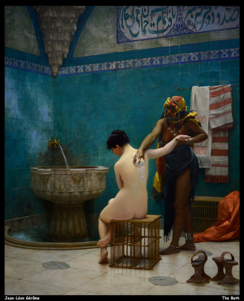 jean-lon-grme---the-bath--jpb_23060308333_o(1) Poster Canvas Movie Film Print A0