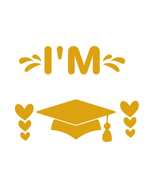 I M GRADUATED-01 (2) Poster Text for you Canvas Print A0 A1 A2 A3 A4 A5 A6 Art W