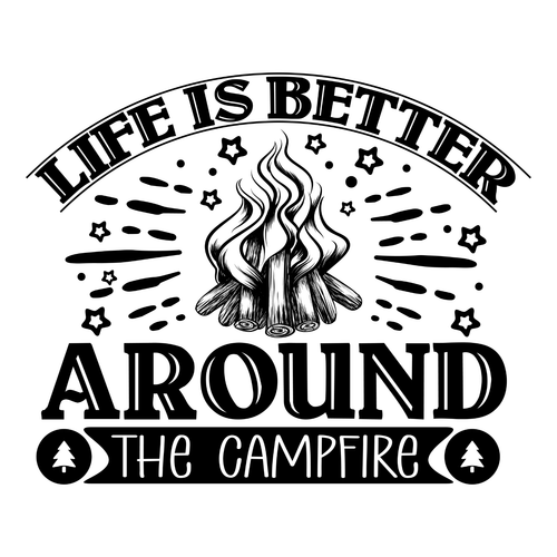 Life is better around the campfire-01 Poster Canvas Movie Film Print A0 A1 A2 A3