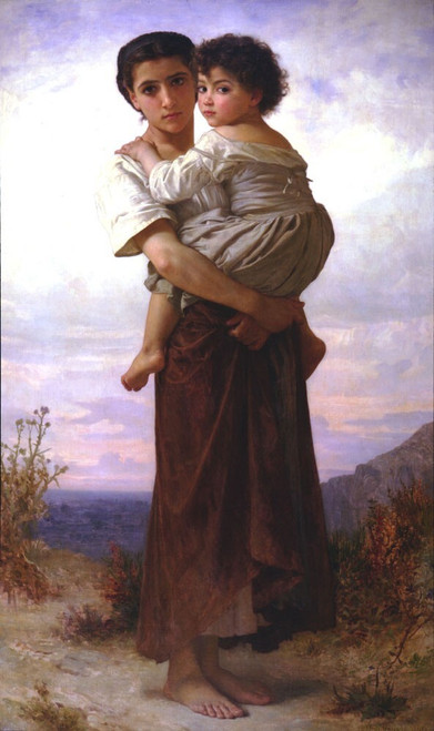 Bouguereau_Jeunes_bohemiennes Poster Canvas Movie Film Print A0 A1 A2 A3 A4 A5 A