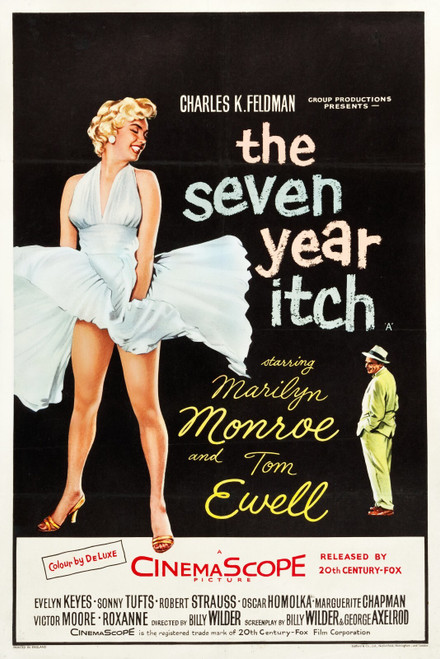 The Seven Year Itch (1955)_9 Poster Canvas Movie Film Print A0 A1 A2 A3 A4 A5 A6