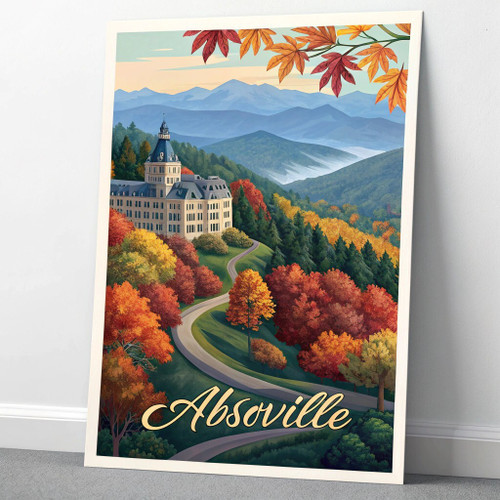 Asheville North Carolina Travel Poster - Blue Ridge Parkway Art Print Poster Can