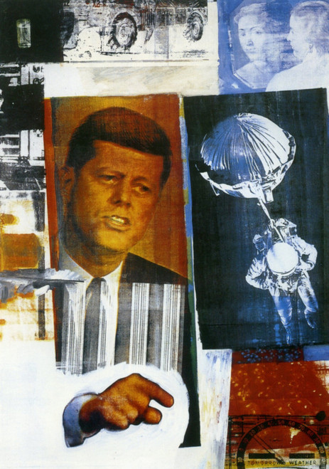 1963 Robert Rauschenberg Retroactive II American painting Poster Canvas Movie Fi