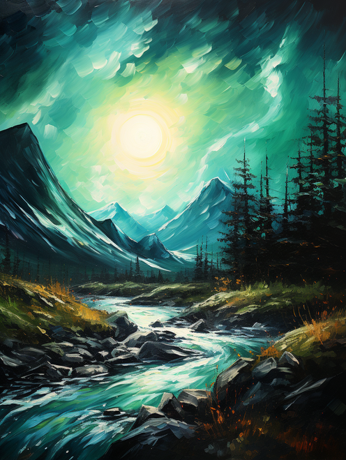 THE_Poster_Design_oil_painting_of_the_aurora_borealis_i_df7ba233-fa15-4bb0-b6cc-