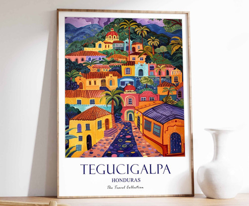 10_Tegucigalpa Print, Tegucigalpa Travel Poster, Honduras Travel Poster, Caribbe