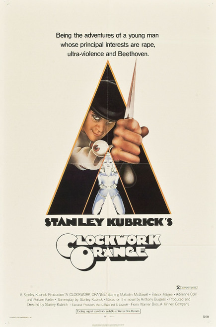 A Clockwork Orange (1971)_1 Movie Film Poster Canvas iconic design A Clockwork Orange (1971)_1 Movie Film Poster Canvas iconic design