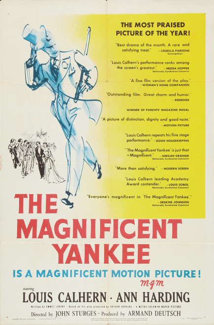 The Magnificent Yankee (1950)_0 Poster Canvas Movie Film Print A0 A1 A2 A3 A4 A5
