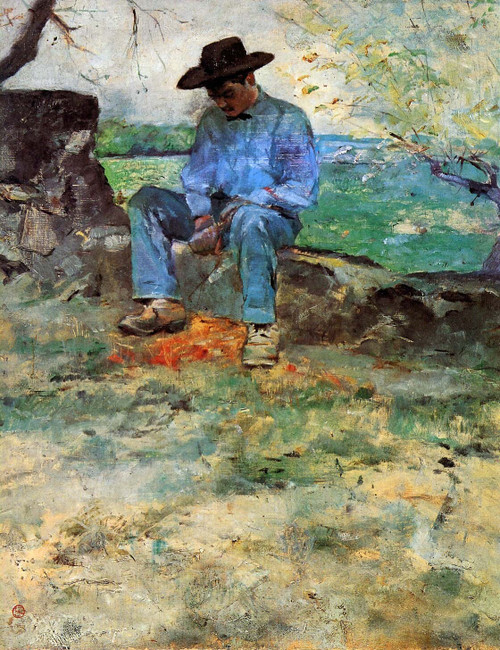 ToulouseLautrecdeHenri-Young_Routy_in_Celyran-Sun Poster Canvas Movie Film Print