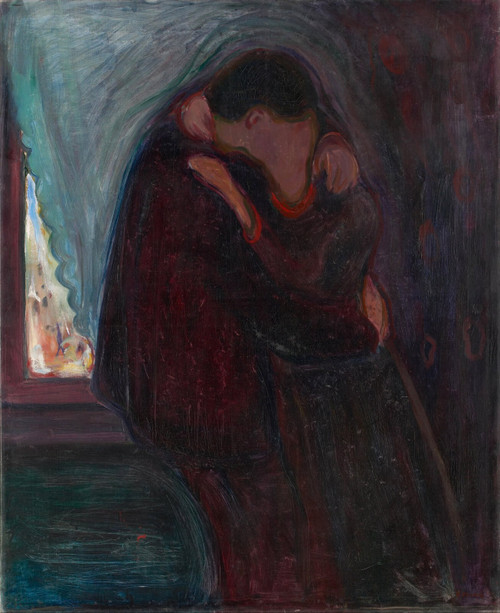 Edvard Munch - The Kiss Poster Canvas Print Art Painting Decor Reprint wall A0 A