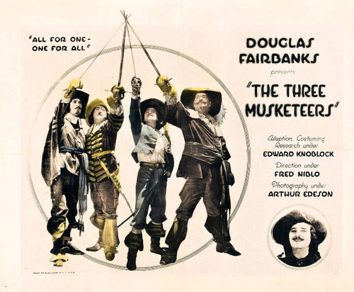 THE THREE MUSKETEERS (1921) 2 Poster Canvas Movie Film Print A0 A1 A2 A3 A4 A5 A