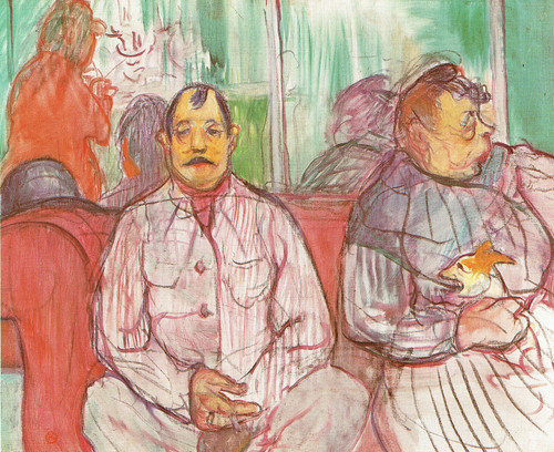 Henri de Toulouse-Lautrec- Monsieur, Madame and the Dog -1983 Poster Canvas Movi