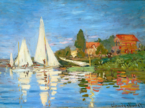 The Regatta at Argenteuil, Claude Monet Poster Canvas Movie Film Print A0 A1 A2