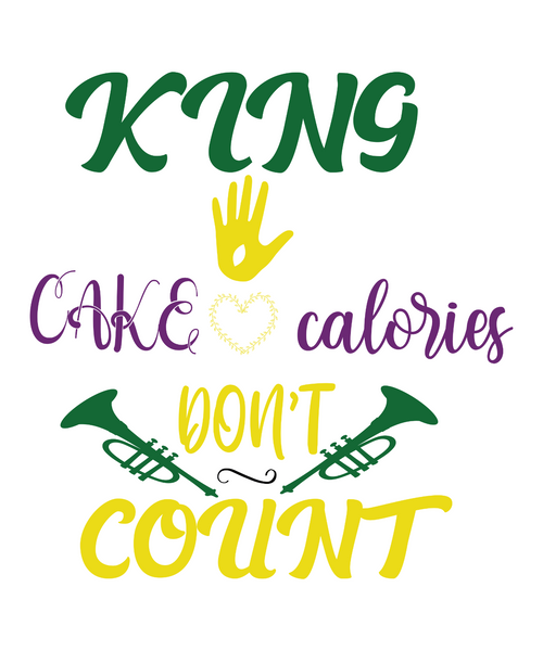 king cake calories dont count-01 Poster Canvas Movie Film Print A0 A1 A2 A3 A4 A