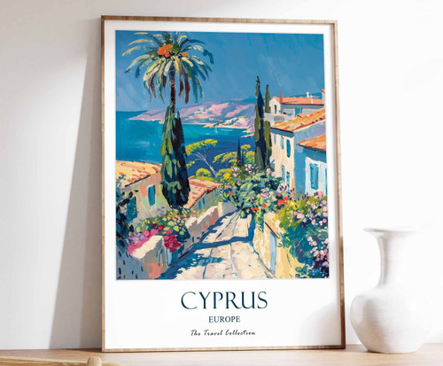 1_Cyprus Print, Cyprus Travel Poster, Europe Travel Print, Europe Decor, Europe