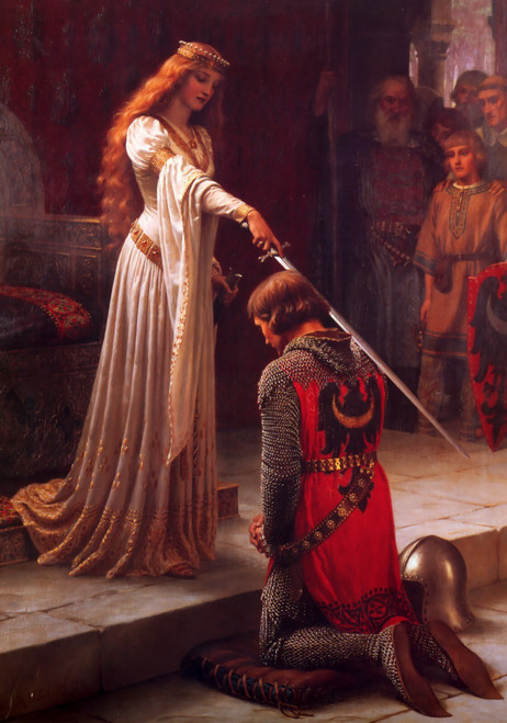 Blair_Leighton_The_Accolade Poster Canvas Movie Film Print A0 A1 A2 A3 A4 A5 A6