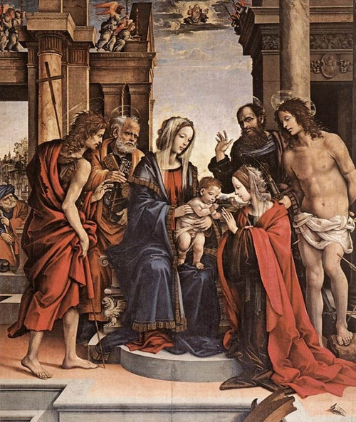 Lippi_Filippino_The_Marriage_of_St_Catherine_1501 Art Gallery Poster Canvas Prin