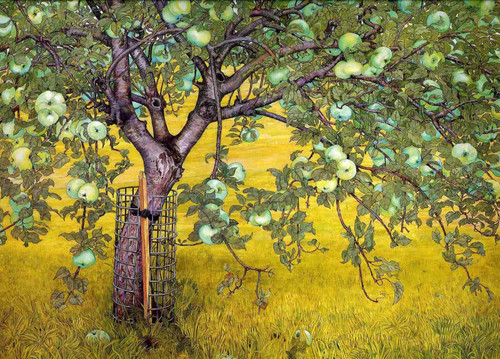 Apple Tree - Christiane Kubrick Poster Canvas Print Art Painting Decor Reprint w