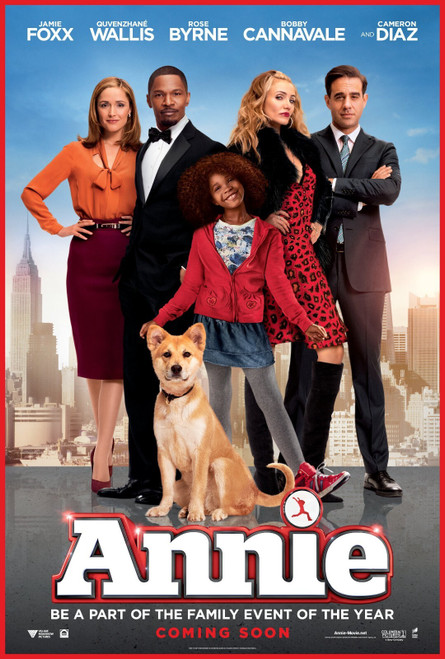 Annie (2014) ENG Movie Film Poster Canvas iconic design