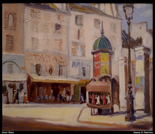 grant-wood---avenue-of-chestnuts--jpb_15129240317_o(1) Poster Canvas Movie Film