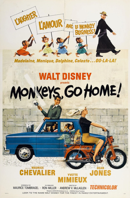Monkeys, Go Home! (1967)_1 Poster Canvas Movie Film Print A0 A1 A2 A3 A4 A5 A6 A