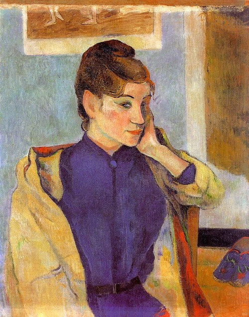 1888-PaulGauguin-Portrait_de_Madeleine_Bernard Art Gallery Poster Canvas Print W